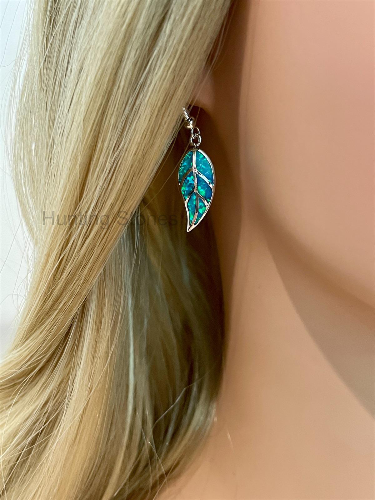 Leaf Fire Opal Earrings