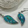 Leaf Fire Opal Earrings