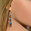 Drop Fire Opal Earrings