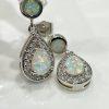 Teardrop Fire Opal Earrings