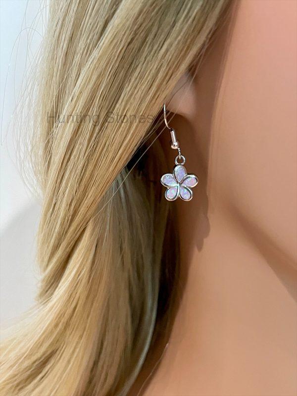 Flower Fire Opal Earrings