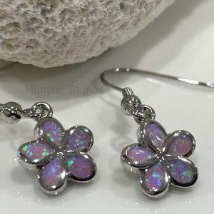 Flower Fire Opal Earrings