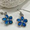 Flower Fire Opal Earrings