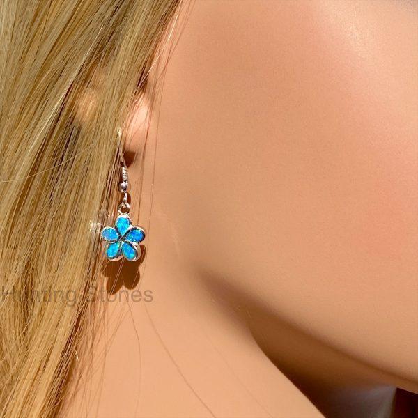 Flower Fire Opal Earrings