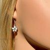 Flower Fire Opal Earrings