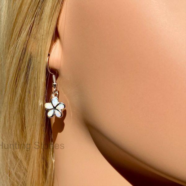 Flower Fire Opal Earrings