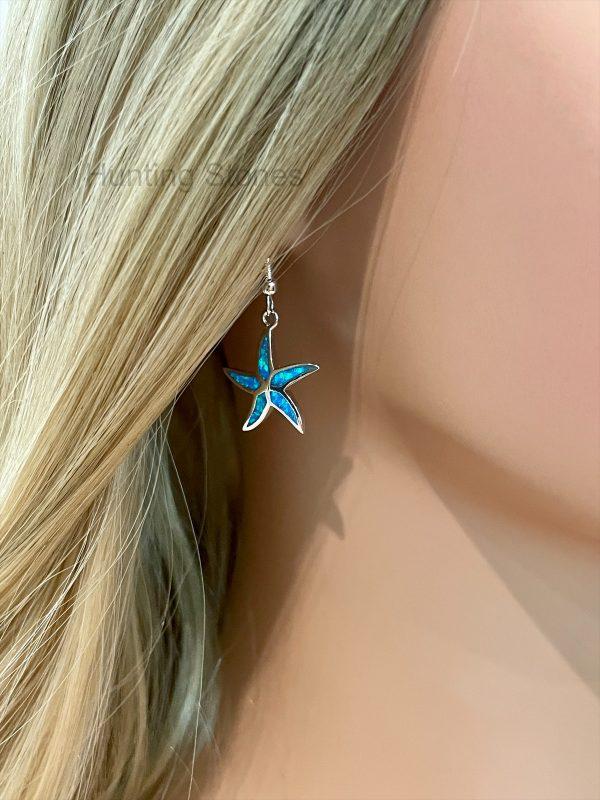 Starfish Fire Opal Earrings