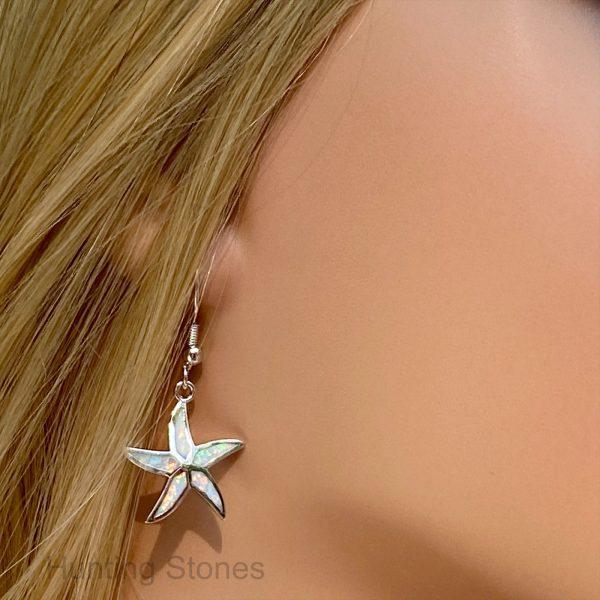 Starfish Fire Opal Earrings