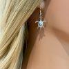 Sea Turtle Fire Opal Earrings