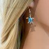 Sea Turtle Fire Opal Earrings