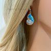 Shell Fire Opal Earrings