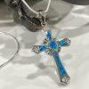 Cross Fire Opal Necklace