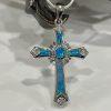 Cross Fire Opal Necklace