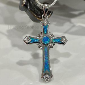 Cross Fire Opal Necklace