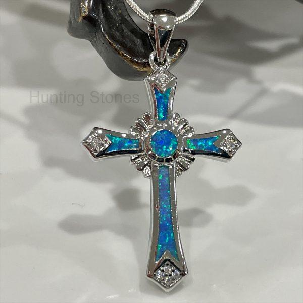 Cross Fire Opal Necklace