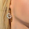 Spiral Fire Opal Earrings
