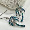 Palm Tree Fire Opal Earrings