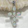 Cross Fire Opal Necklace
