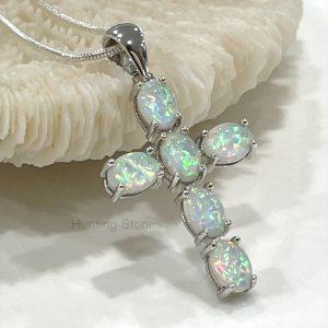 Cross Fire Opal Necklace