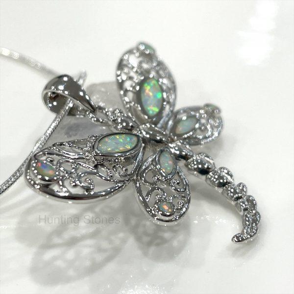 Dragonfly Fire Opal Necklace