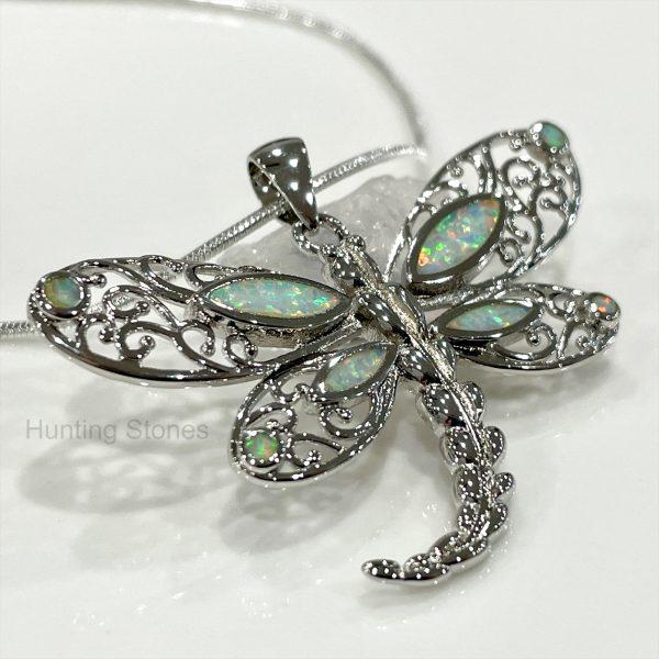 Dragonfly Fire Opal Necklace