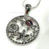 Sea Turtle Fire Opal Necklace