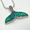 Whale Tail Fire Opal Necklace