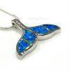 Whale Tail Fire Opal Necklace