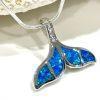 Whale Tail Fire Opal Necklace