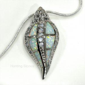 Shell Fire Opal Necklace