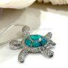 Sea Turtle Fire Opal Necklace