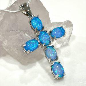 Cross Fire Opal Necklace