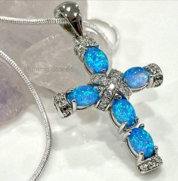 Cross Fire Opal Necklace