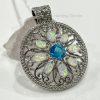 Mandala Fire Opal Necklace