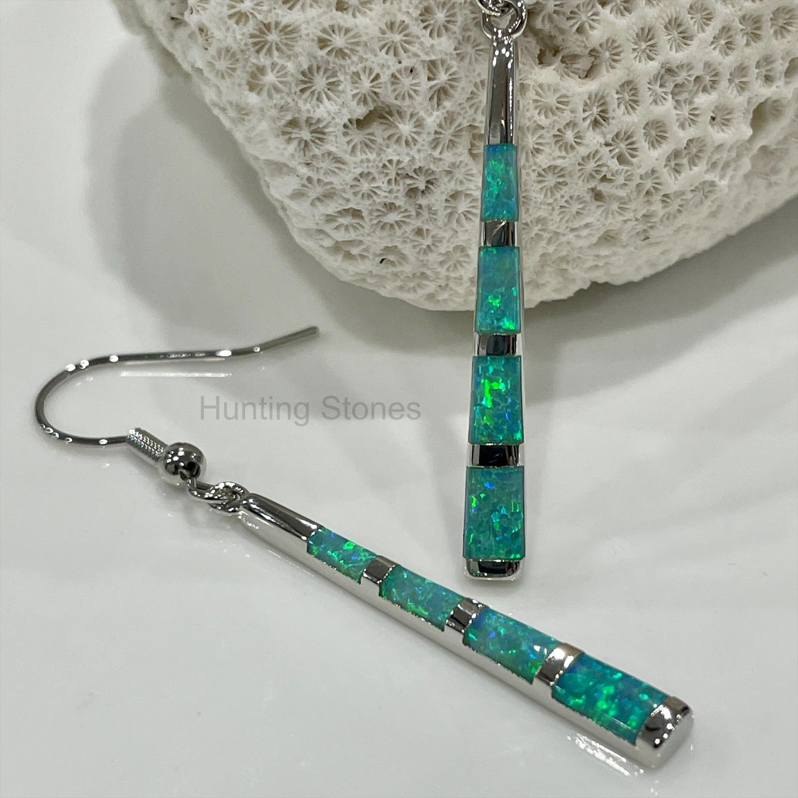 Stick Fire Opal Earrings