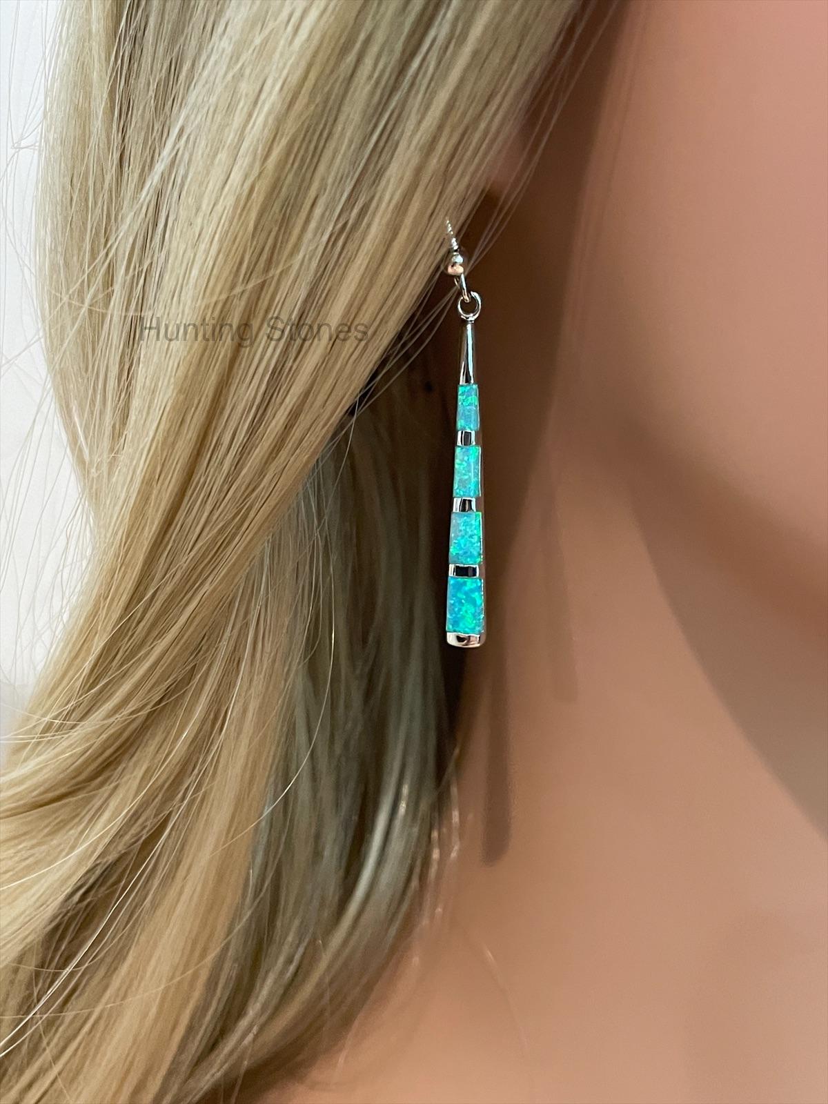 Stick Fire Opal Earrings