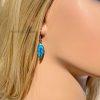 Leaf Fire Opal Earrings