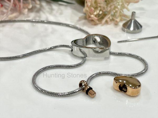 Floating Heart Memorial Urn Necklace