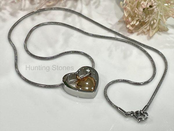 Floating Heart Memorial Urn Necklace