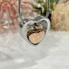 Floating Heart Memorial Urn Necklace