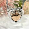 Floating Heart Memorial Urn Necklace