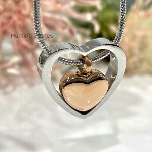 Floating Heart Memorial Urn Necklace