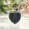 Silver Heart Pet Memorial Urn Necklace