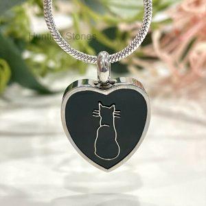 Silver Heart Pet Memorial Urn Necklace