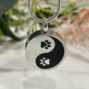Yin Yang Pet Memorial Urn Necklace