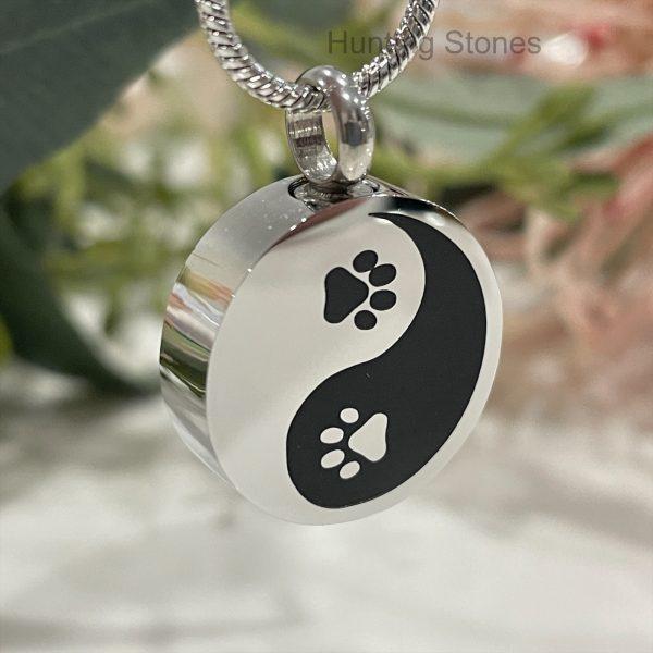 Yin Yang Pet Memorial Urn Necklace