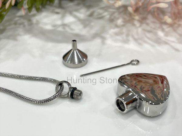 Silver Heart Memorial Urn Necklace