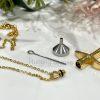 Gold Wing Cross Memorial Urn Necklace