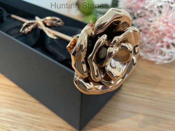 Rose Gold Rose Memorial Urn