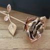Rose Gold Rose Memorial Urn